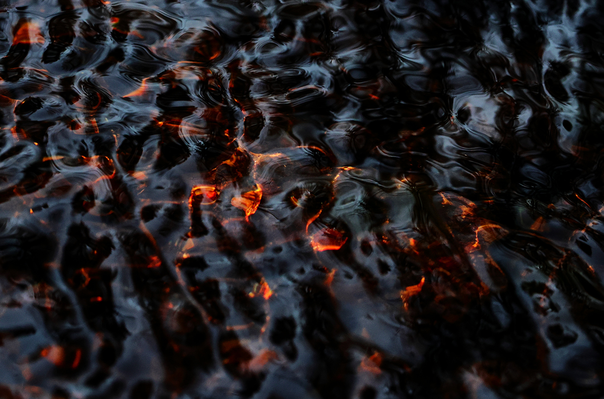 glowing water