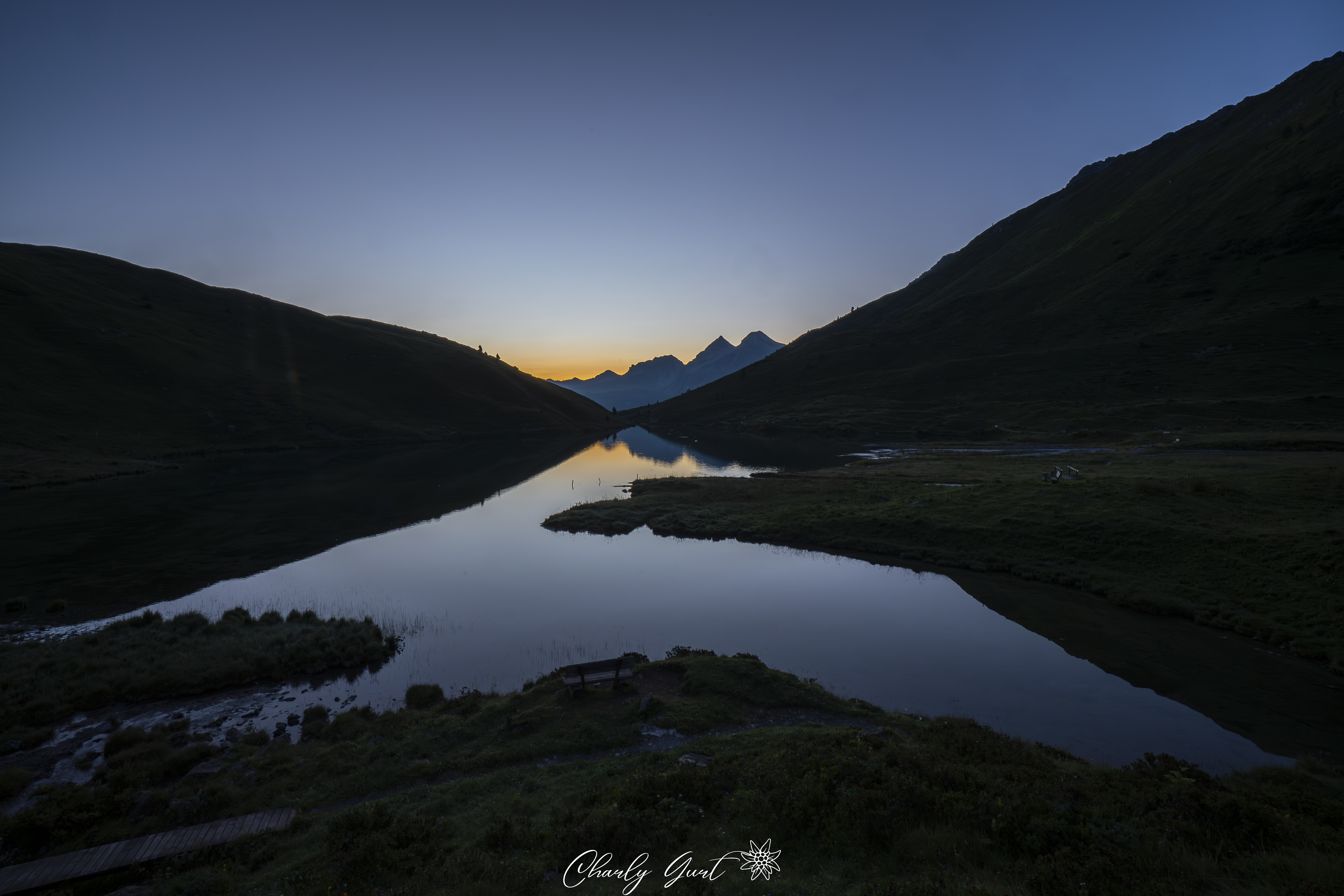 Kurz vor Sonnenaufgang