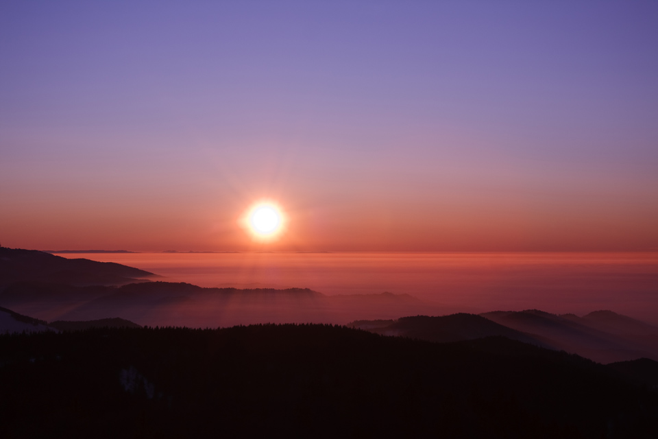 Sonnenuntergang Schauinsland