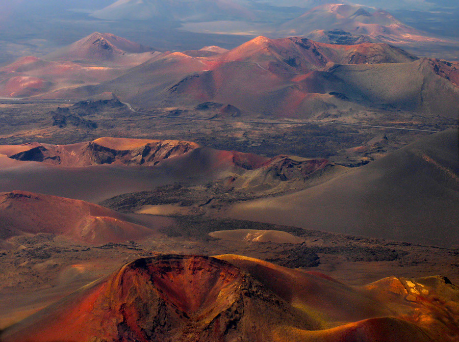 Lanzarote, Luftaufnahme Naturschutzgebiet "Timanfaya"