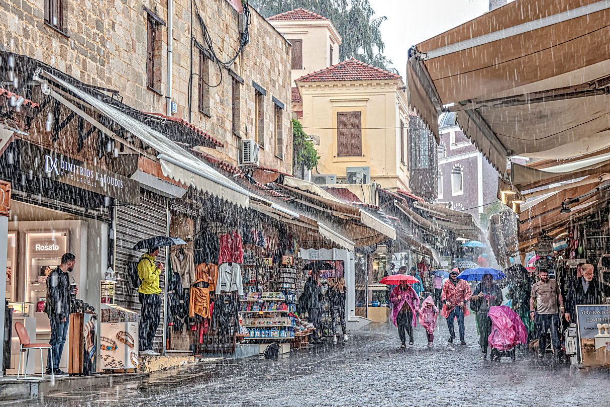 Binfädenregen auf Rhodos