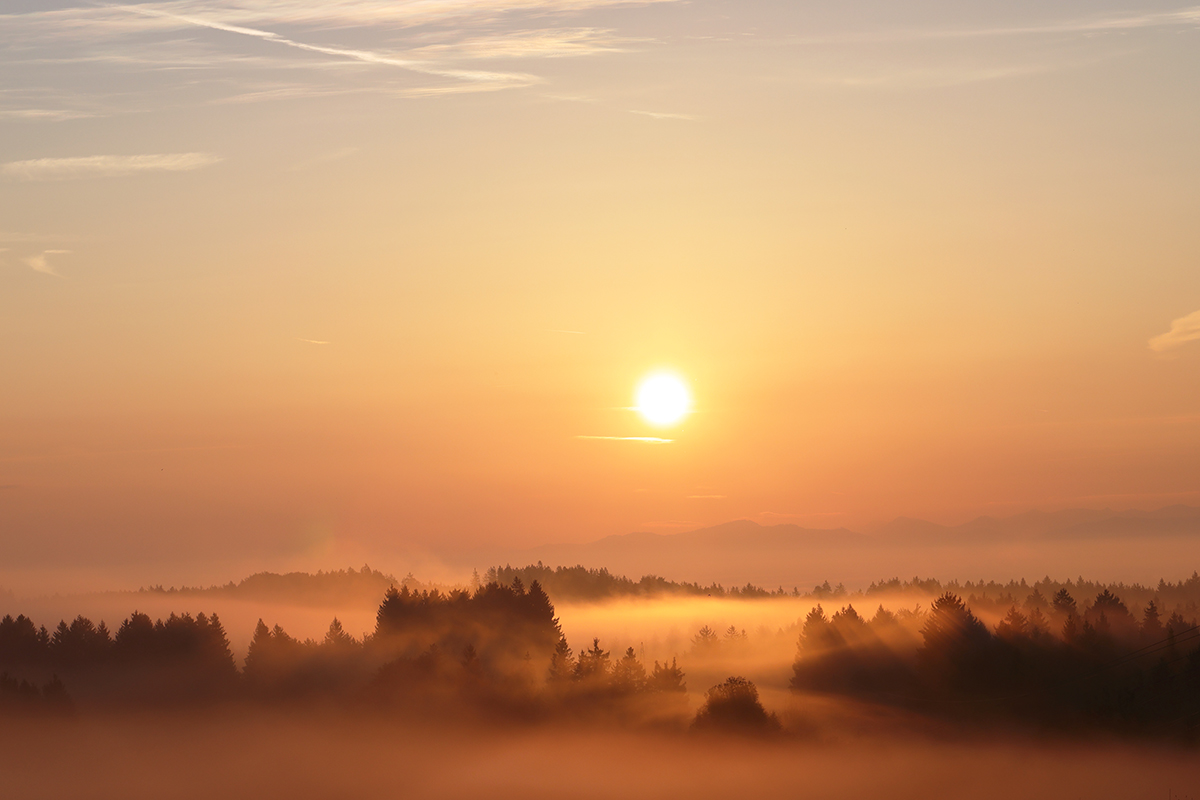 der Herbst legt sich über das Land