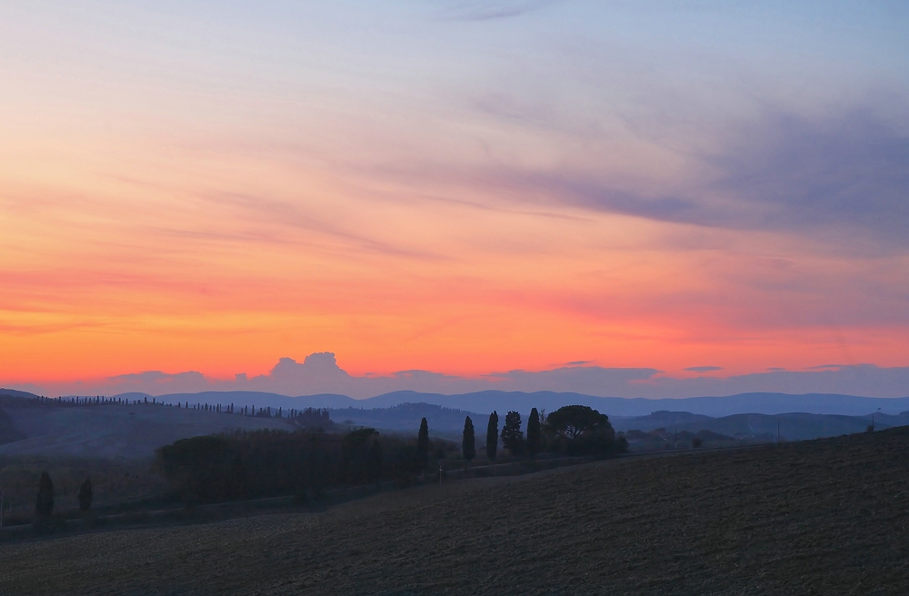 Ein Sonnenuntergang in der Toskana