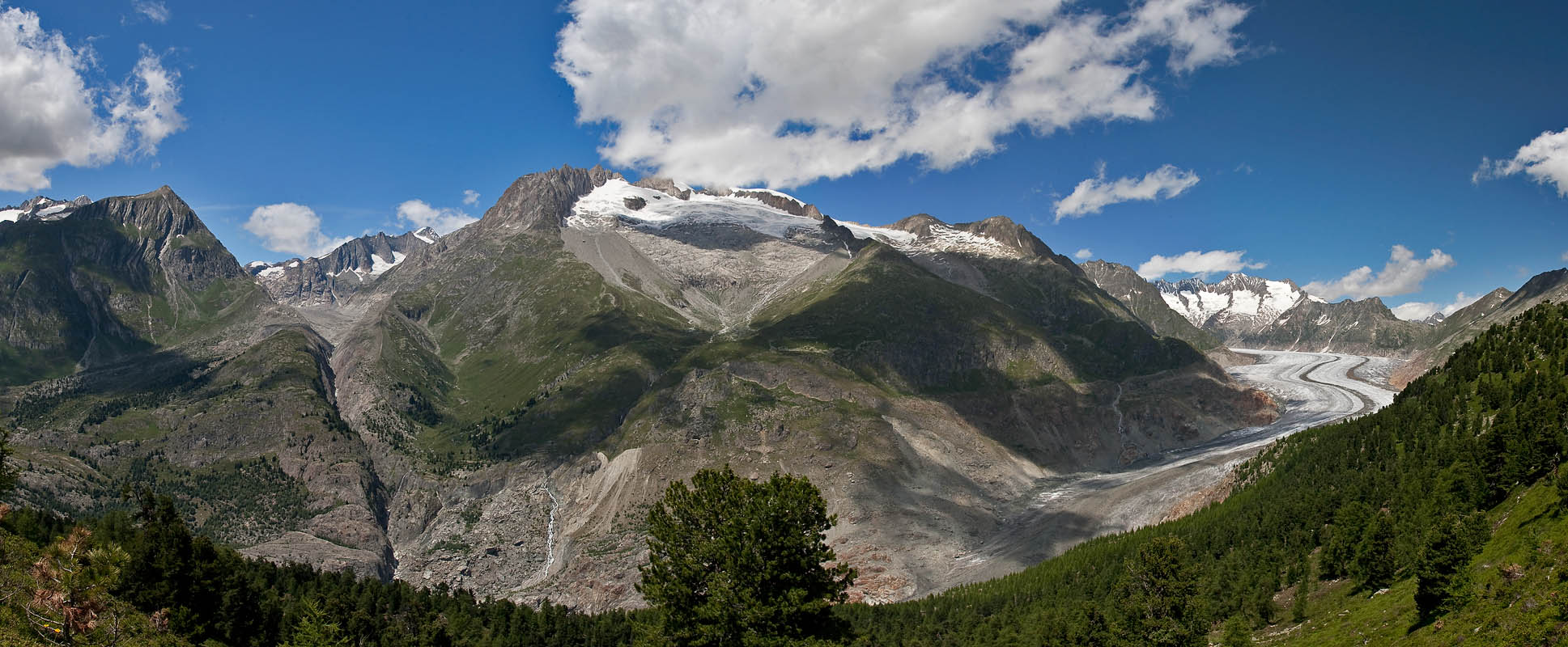 Riederalp mit Aletschgletscher