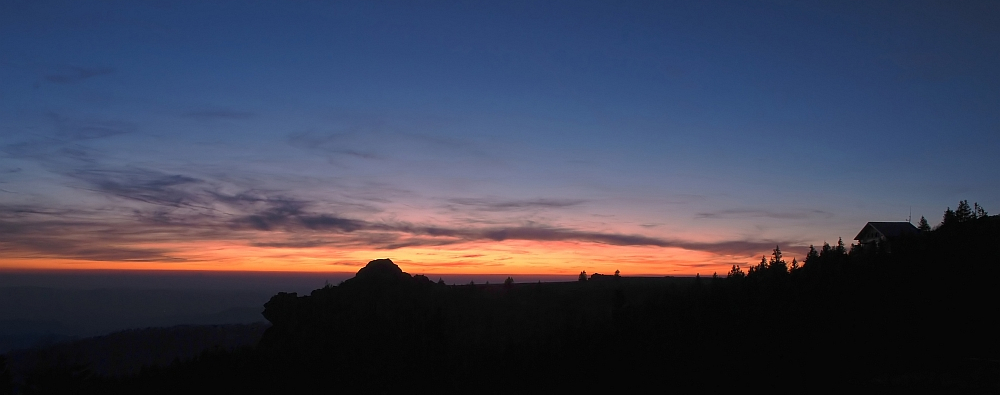 Sonnenuntergang am Großen Arber