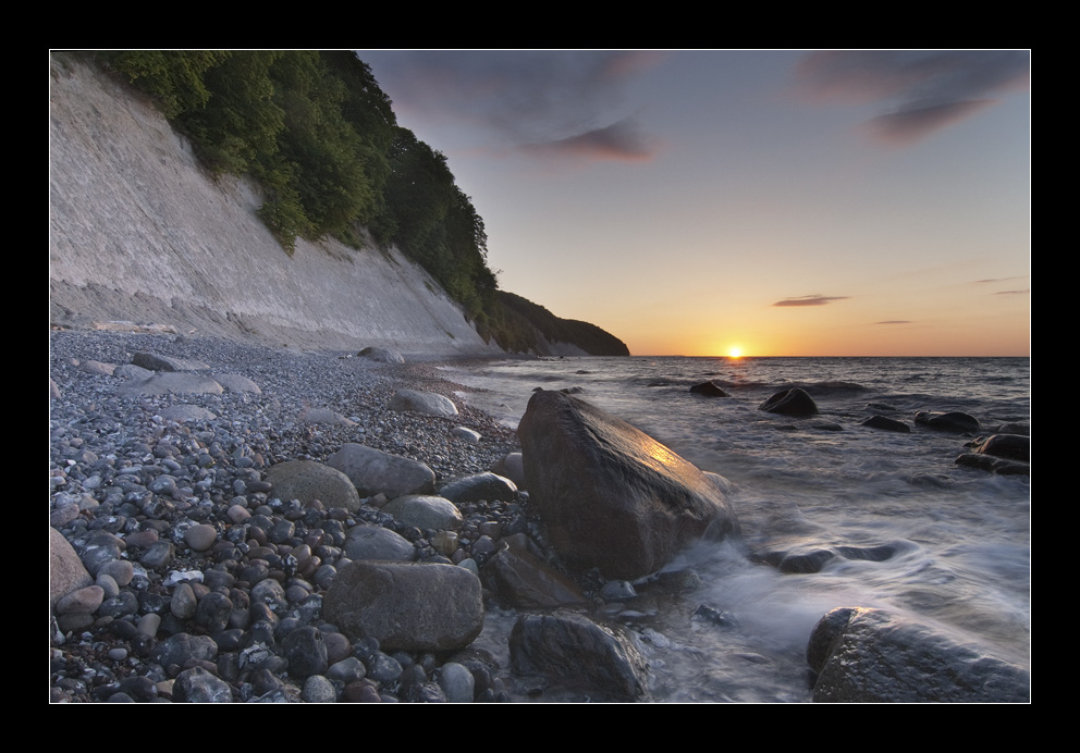 Sonnenuntergang an der Stubbenkammer auf Rügen