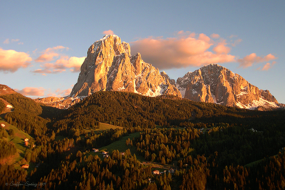 "Bergleuchten" in den Dolomiten