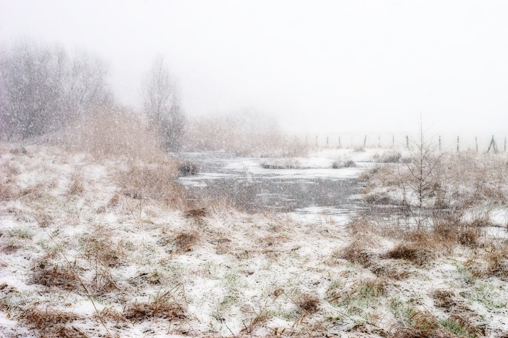 Schneefall an der Ruhr