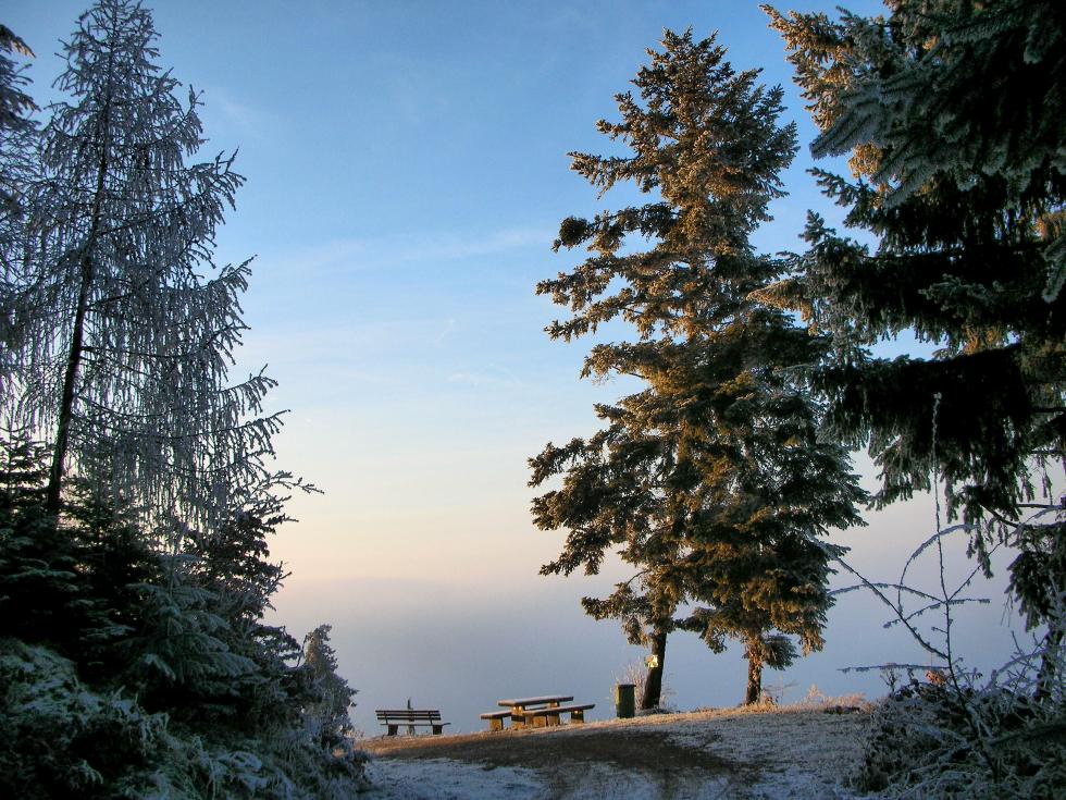 Rastplatz im Winter