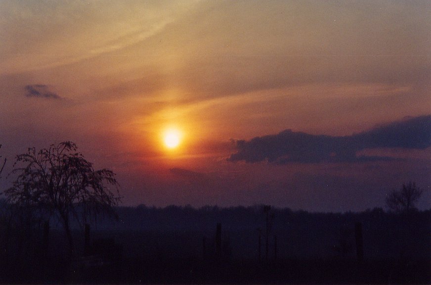 Sonnenuntergang im Dunst