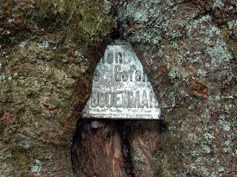 Hinweisschild im Bayerischen Wald