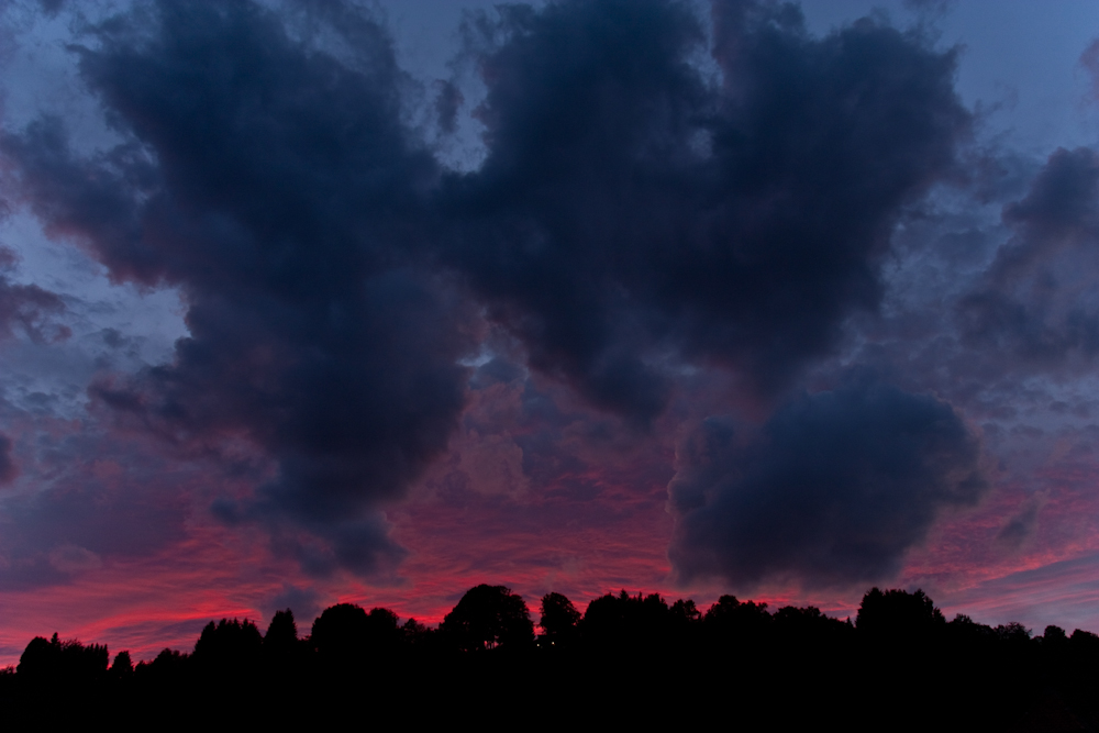 Sonnenuntergang im Odenwald