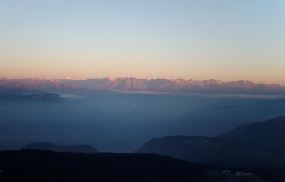 Sonnenaufgang über den Bozener Becken