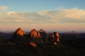 Assikrem bei Sonnenuntergang