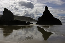 Samaritan Island bei Ebbe, Bedruthan Steps, Cornwall, England, ND