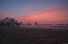 Oderlandschaft vor Sonnenaufgang