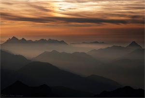 Abendstimmung in den Bergen