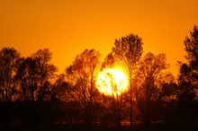 Sonnenuntergang bei Linum