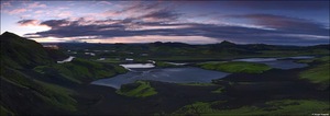 Blick über die Skaftá zu den Lakigigar und dem Vatnajökull