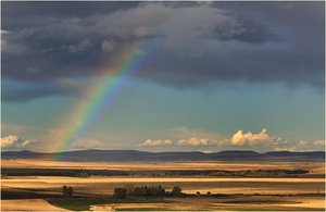 Regenbogen über den Porcupine Hills