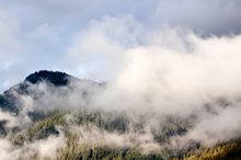 Verdunstungswolken nach dem Regen