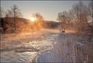 Sonnenaufgang an der Eder