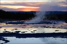 Sonnenuntergang im Yellowstone Nationalpark