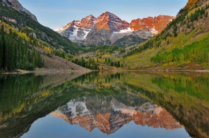 Sonnenaufgang an den Maroon Bells