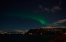 Nordlicht über dem Fjord