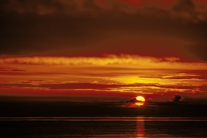 Sonnenuntergang an der Ostsee in Dranske auf Rügen