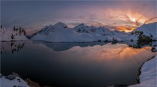 Abends beim Bergsee