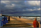 Noch scheint die Sonne am Strand von Zinnowitz (Usedom), aber