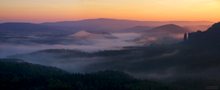 Sonnenaufgang über dem Kirnitzschtal