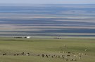 Mongolische Nomaden am Rand der Wüste Gobi