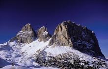 Plattkofel Fünffingerspitze Langkofel (von links)