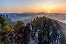 Sonnenaufgang an der Bastei