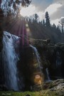 Sonnenaufgang am Wasserfall