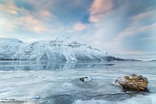 Abendstimmung im Gebiet Målselvutløpet