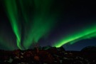 aurora borealis in mondloser nacht