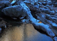 Ein Tümpel zur Blauen Stunde