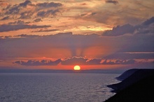 Sonnenuntergang bei Ales Stenar, Südschweden