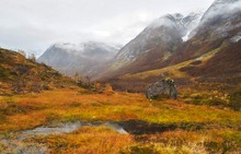 In Norwegen bei landestypischem Wetter