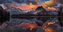 Morgenrot am Almsee