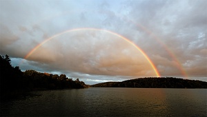 Regenbogen über dem Mindelsee