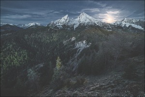 Vollmond am Watzmann