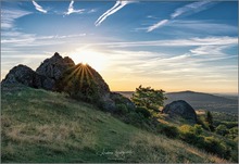 Sonnenuntergang an den Helfensteinen