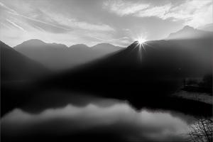Sonnenstern über dem Lago di Ledro