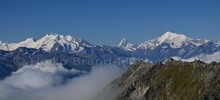 Frühstückspanorama vom Eggishorn zum Matterhorn und mehr