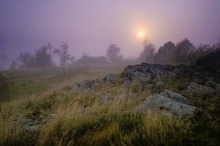 Sonnenuntergang im Nebel