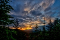 Sonnenuntergang über dem Isartal